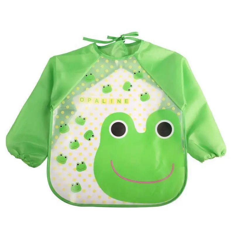Rainy Day Artist: Kids Waterproof Art Apron - No 5 Green Frog