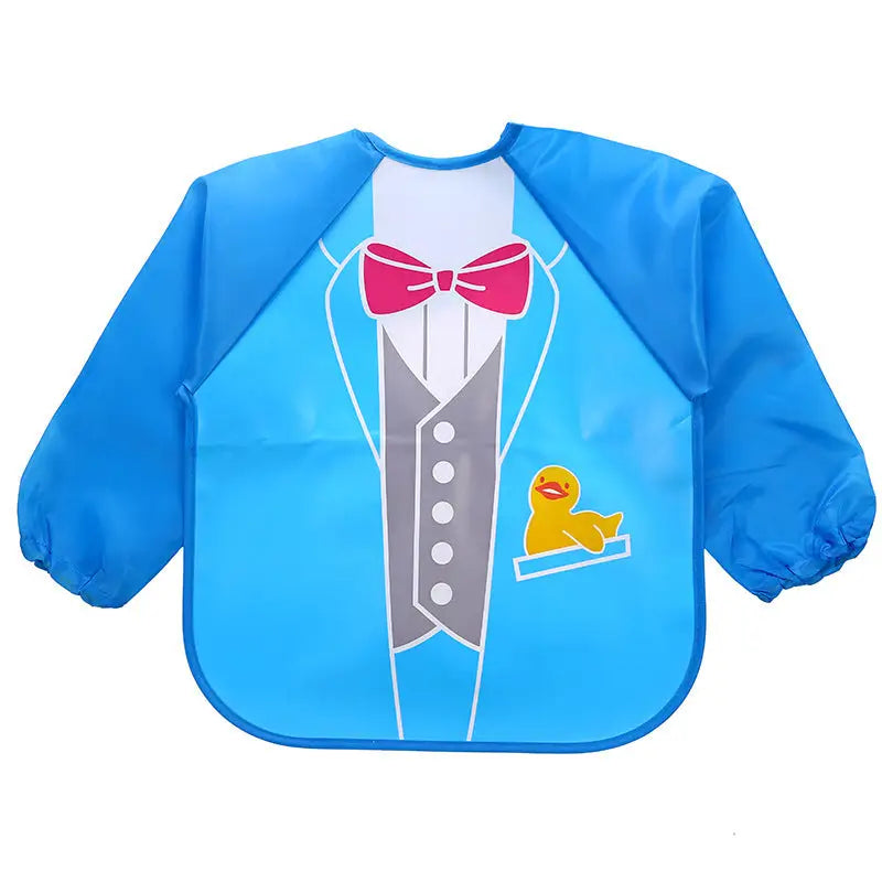 Rainy Day Artist: Kids Waterproof Art Apron - No10 Blue Small Suit