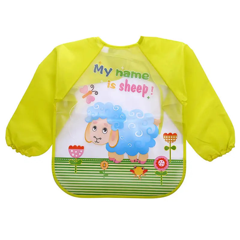 Rainy Day Artist: Kids Waterproof Art Apron - No13 Yellow Lamb