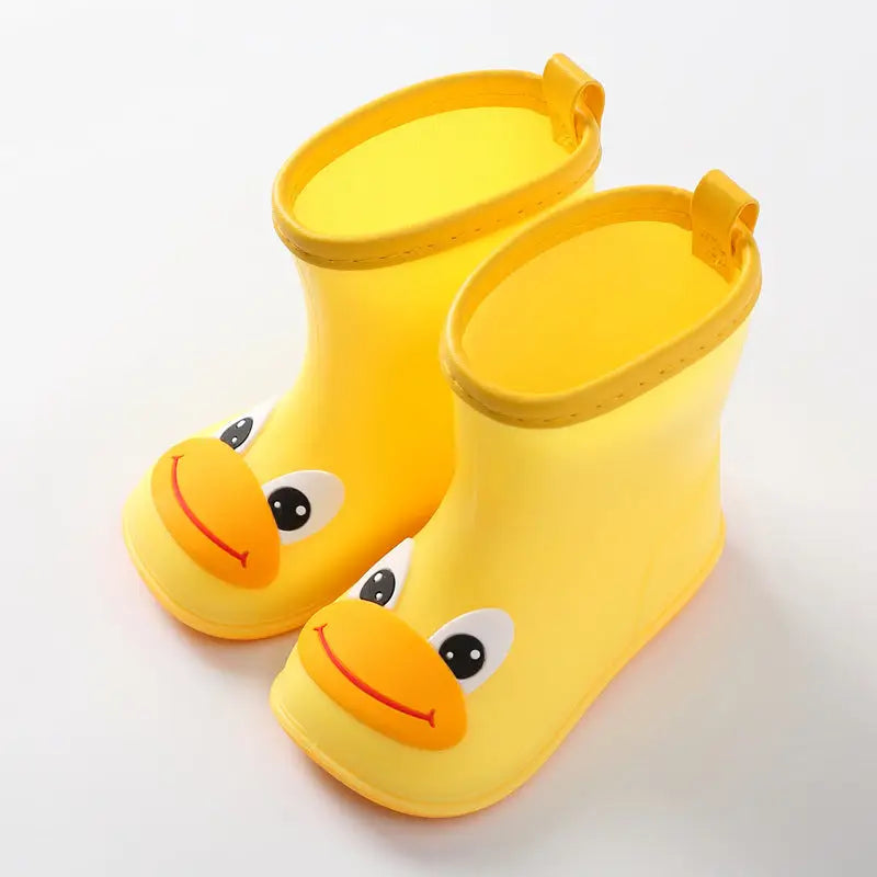 RainyDay Puddle Jumpers: Boys’ Waterproof Boots - Big mouth yellow duck shoes / Size13