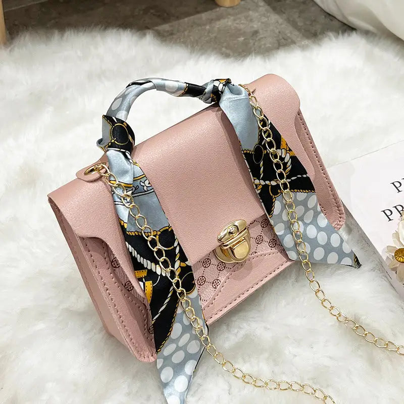 Retro Chic Square Bag - Pink