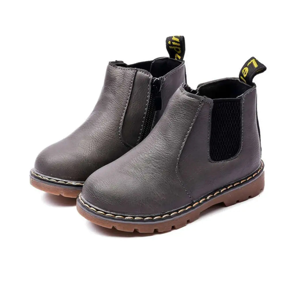 Retro Kids’ Casual Doc Martens Boots - Grey / 21