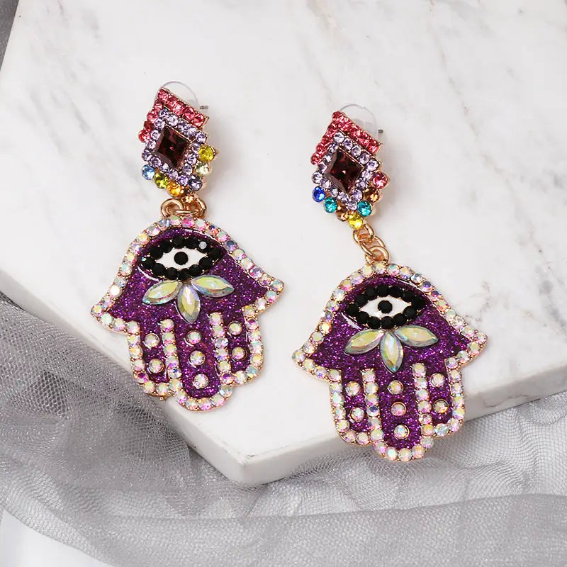 Retro Palm Eardrops for Women