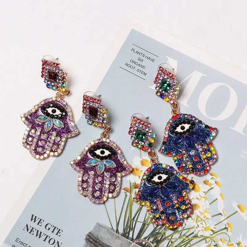 Retro Palm Eardrops for Women