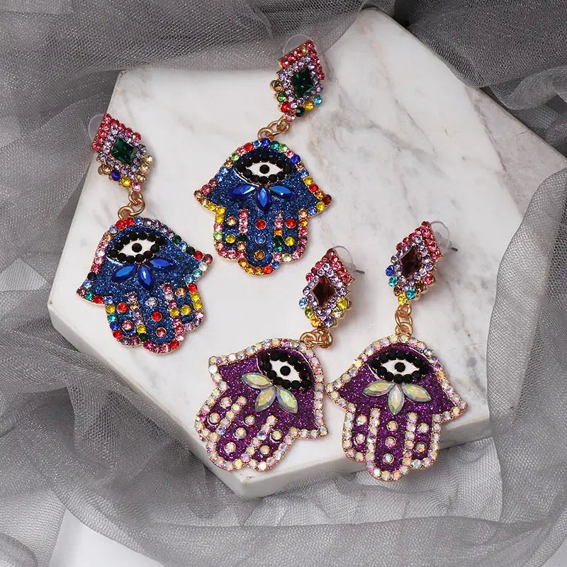 Retro Palm Eardrops for Women