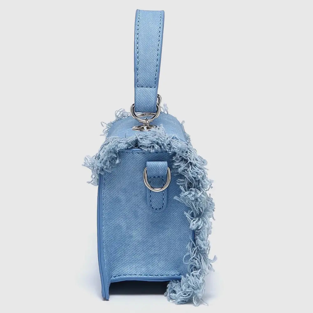 Retro PU Crossbody Bag in Blue Black White or Silver