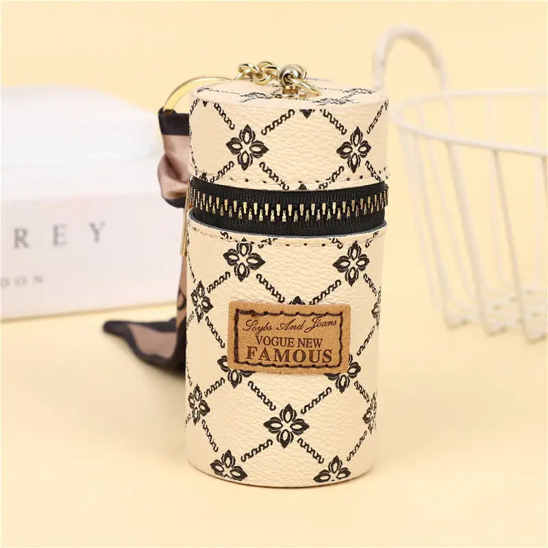 Retro PU Leather Coin Purse for Men and Women - Skin Color
