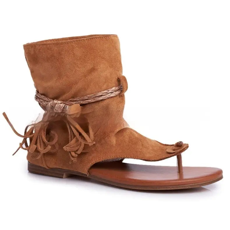 Retro Tassel Clip-Toe Flats