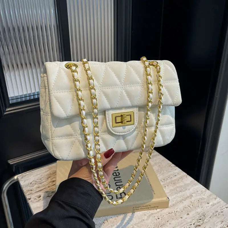 Rhombus Chain Bag Pro - Beige