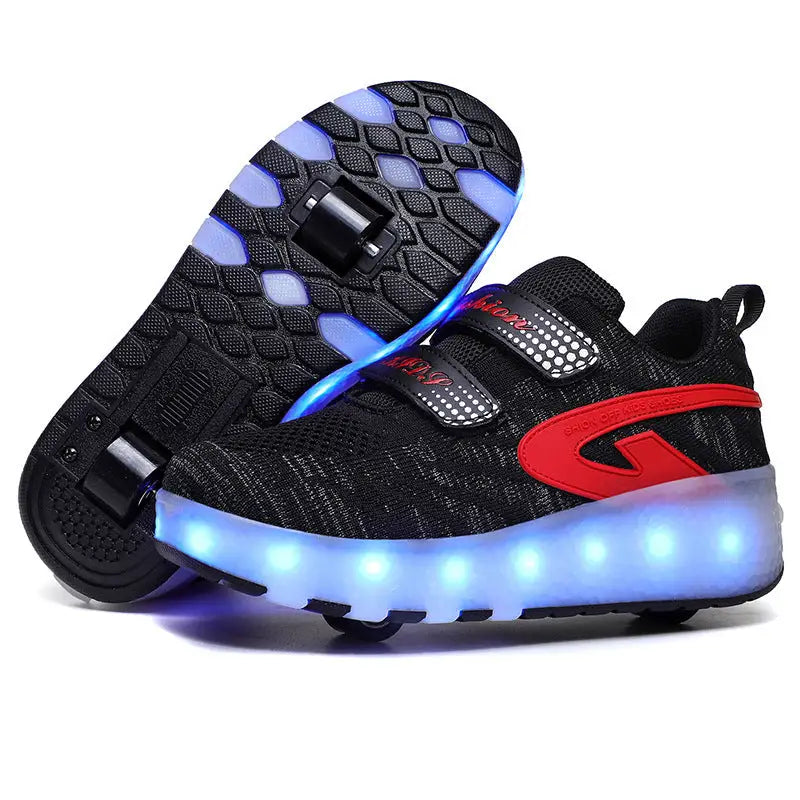 Rollin’ Glow Skates - Black / 29