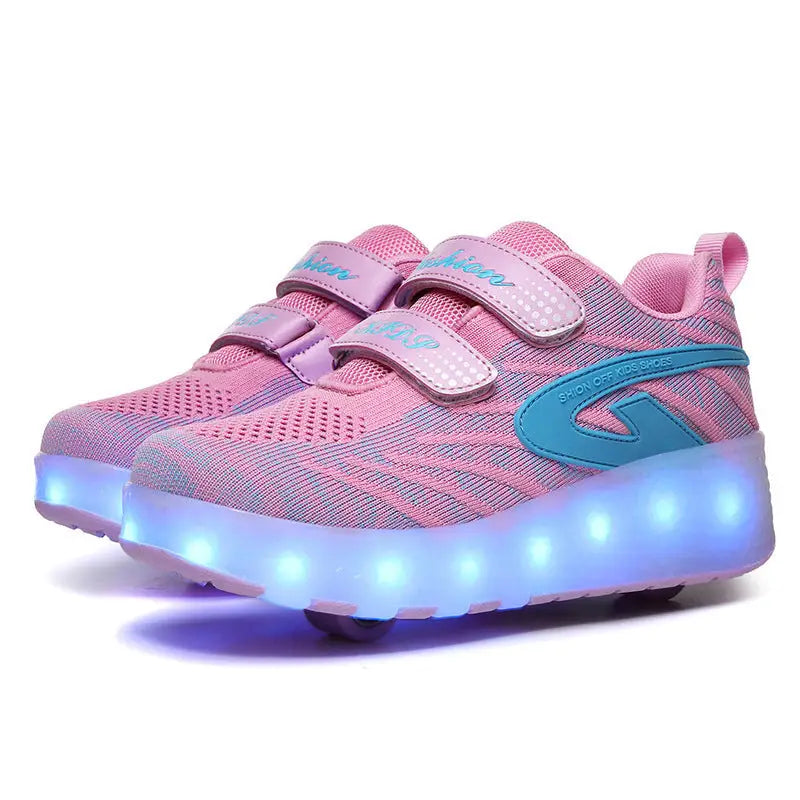Rollin’ Glow Skates - Pink / 29