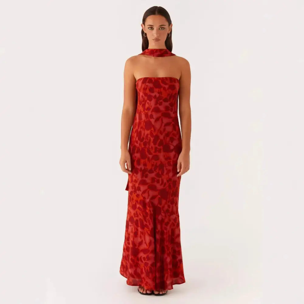 Seaside Splash: Multicolor Fishtail Dress