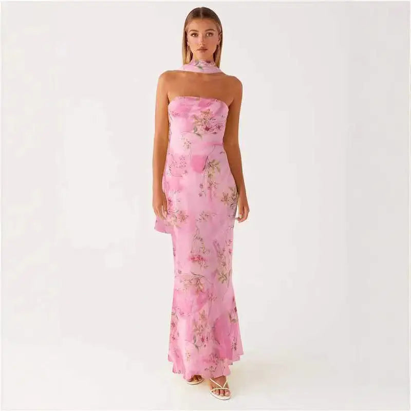 Seaside Splash: Multicolor Fishtail Dress