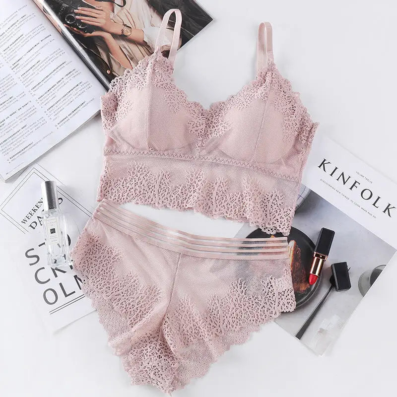 Sexy Tube Top Bottoming Underwear Lace Underwear Women’s Suit - Cameo Brown Suit / Free Size
