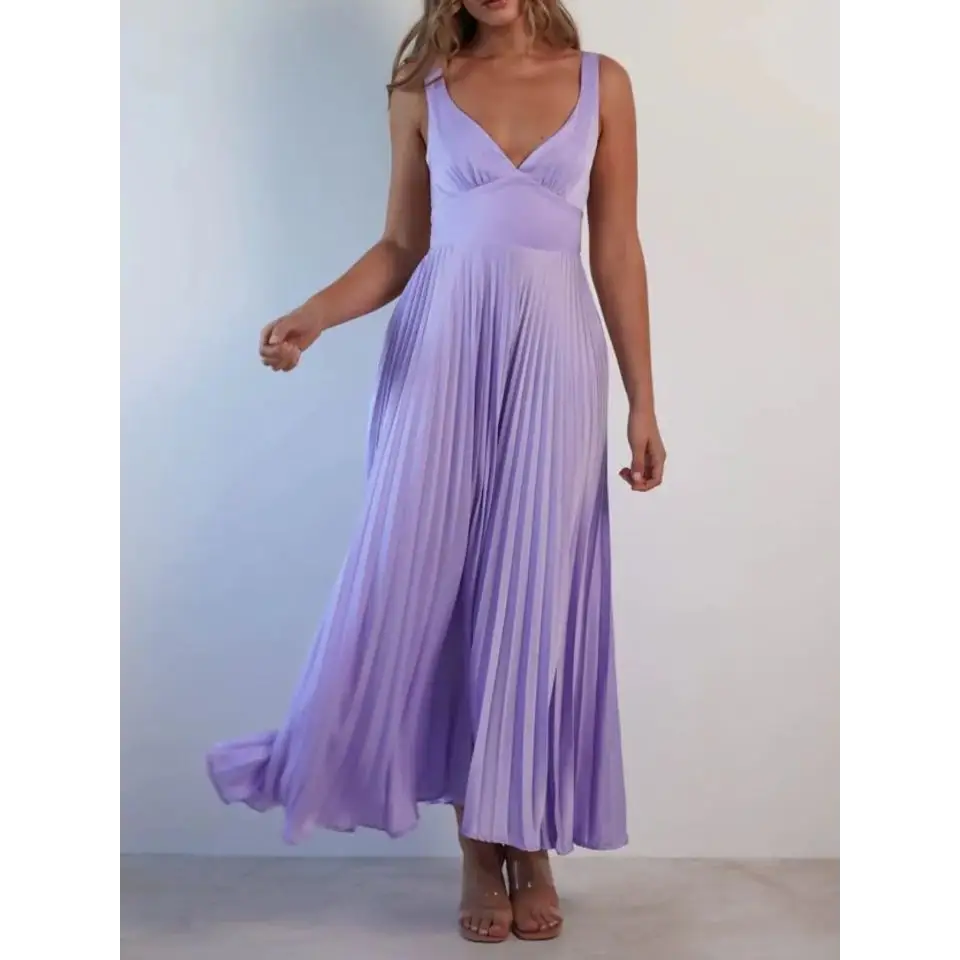 Silhouette: Glam Strap Elegance Party Dress - Purple / S