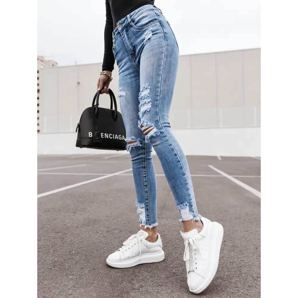 Sleek Summer Slim Women’s Denim Trousers