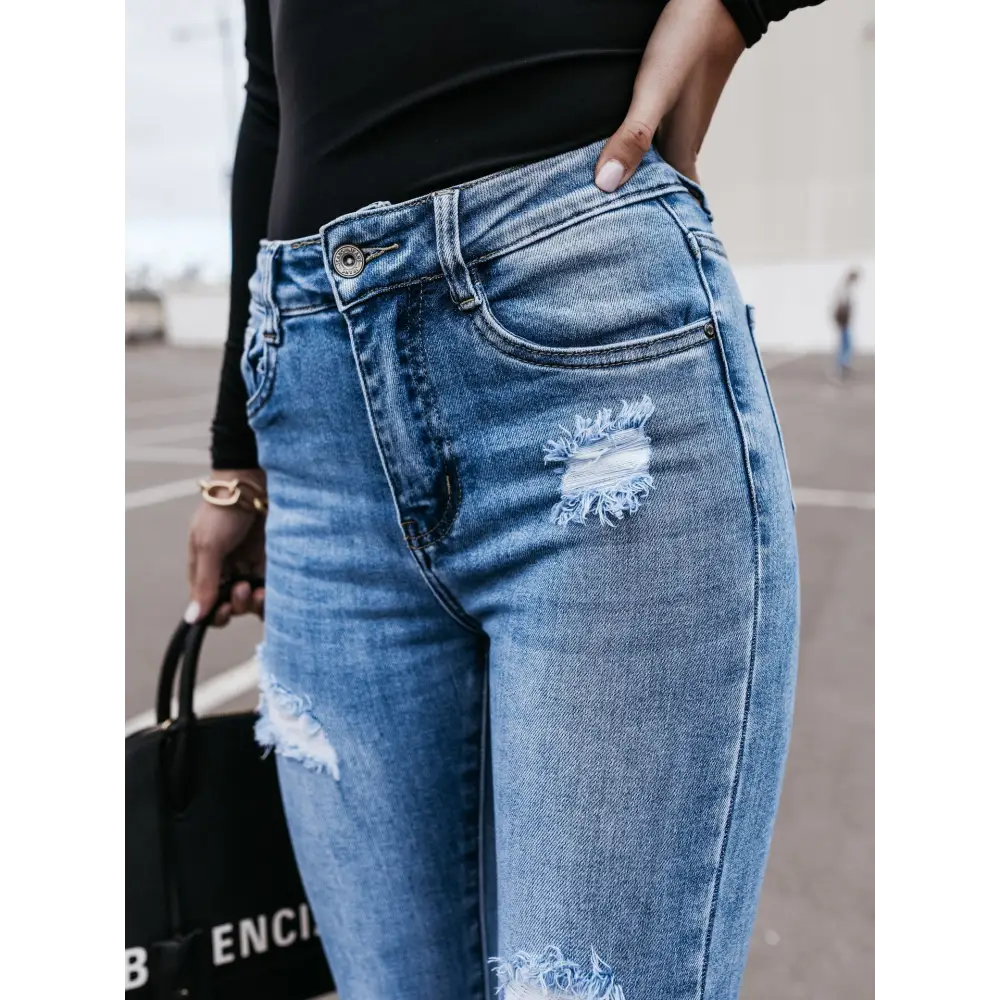 Sleek Summer Slim Women’s Denim Trousers