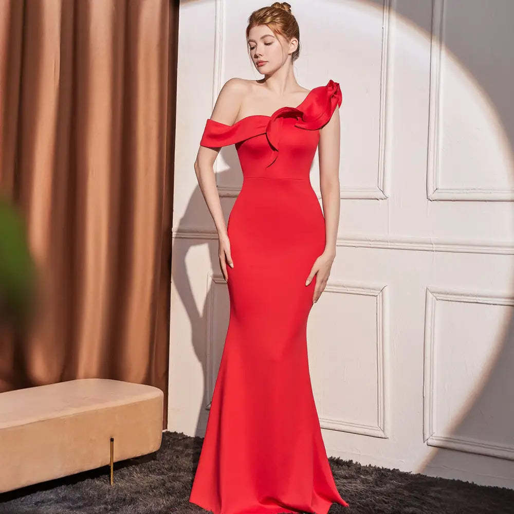 Sleeveless Mid Waist Zipper Dress in Multiple Colors - Red 18732 / S