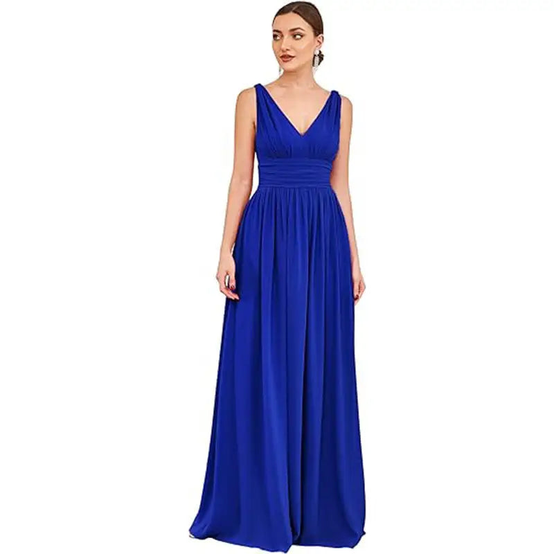 Sleeveless Polyester Wedding Skirt for Women in Multiple Sizes - sapphire / US2