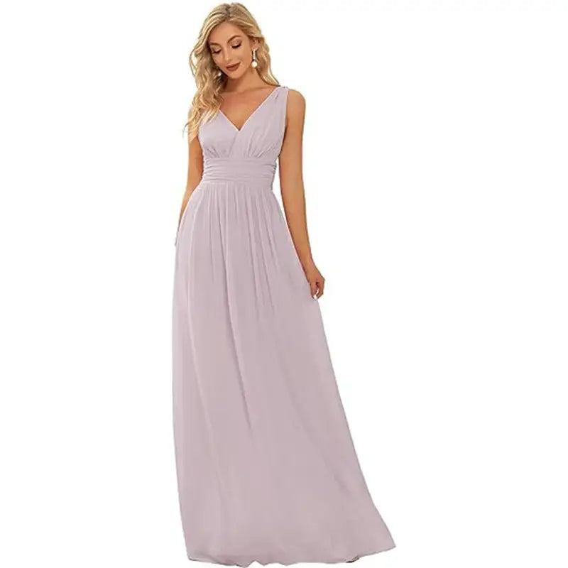 Sleeveless Polyester Wedding Skirt for Women in Multiple Sizes - Lilac / US2