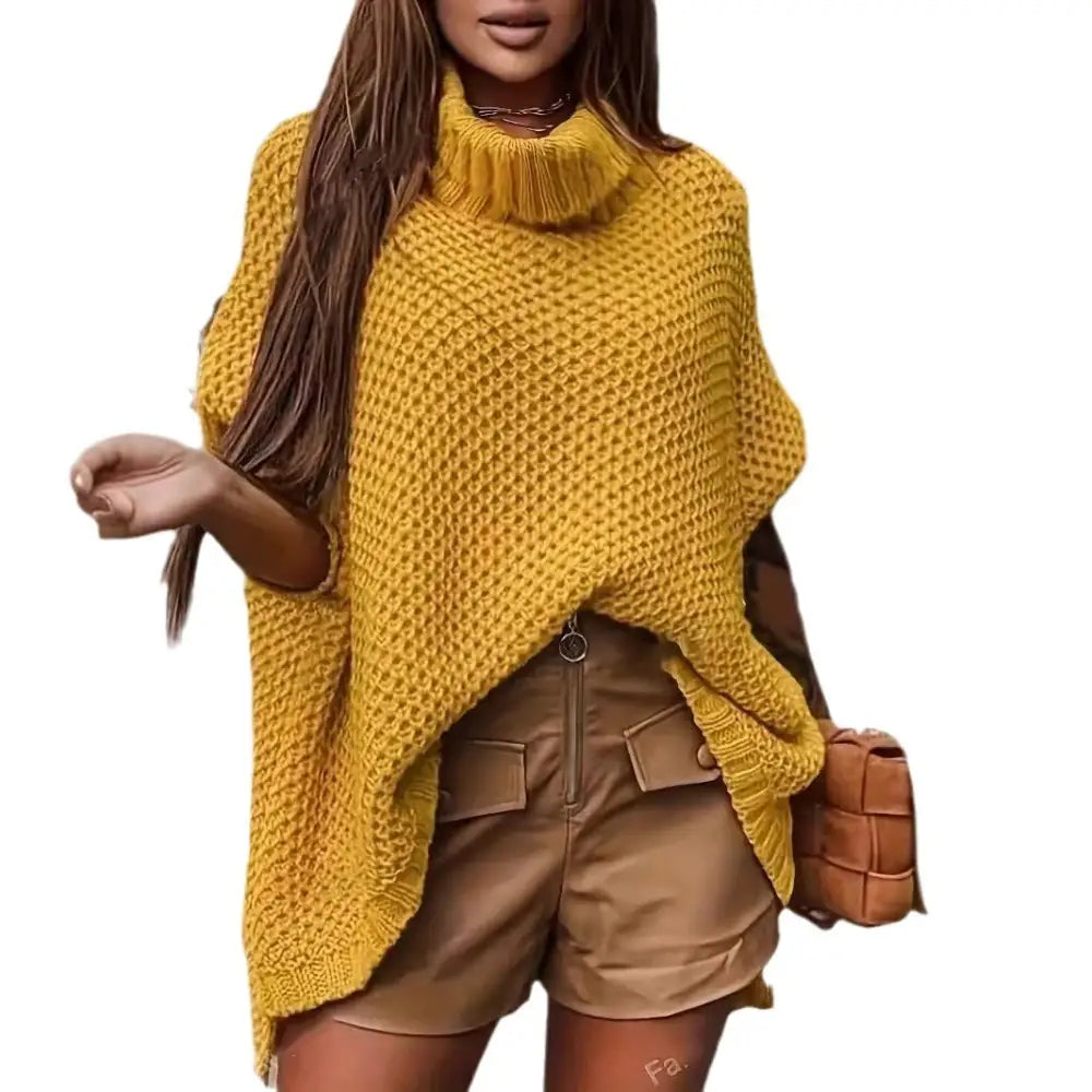 SlitStyle Turtleneck Pullover