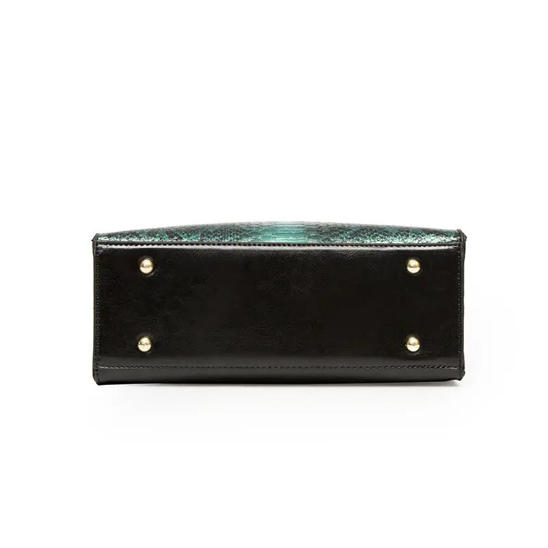 Snake Pattern Medium Suitcase with Striped Polyester Lining