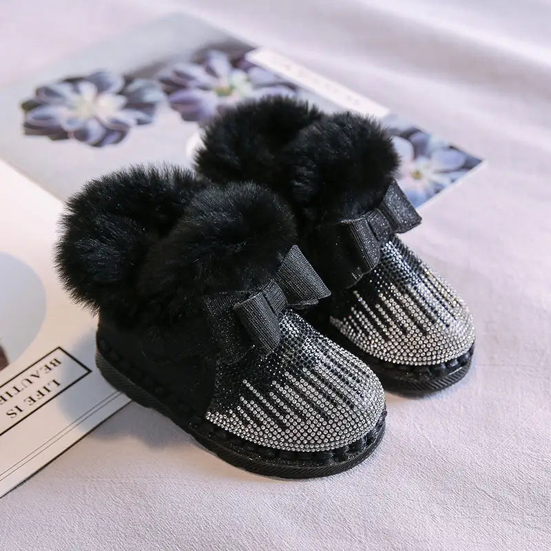 SnowCozy Baby Shoes - Black / 23
