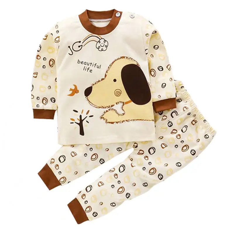 SnugFit Kids: Cozy & Comfy Undies Set - A011 Yellow dog / 73cm