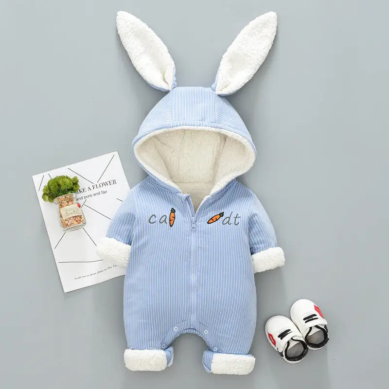 SnuggleSuit: Cozy Winter Jumpsuit for Babies - Wathet / 73CM