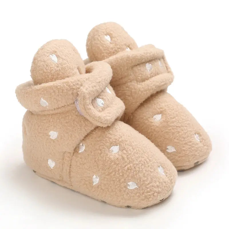 SnugSteps: Cozy Soft Sole Baby Shoes - Khaki / 11cm
