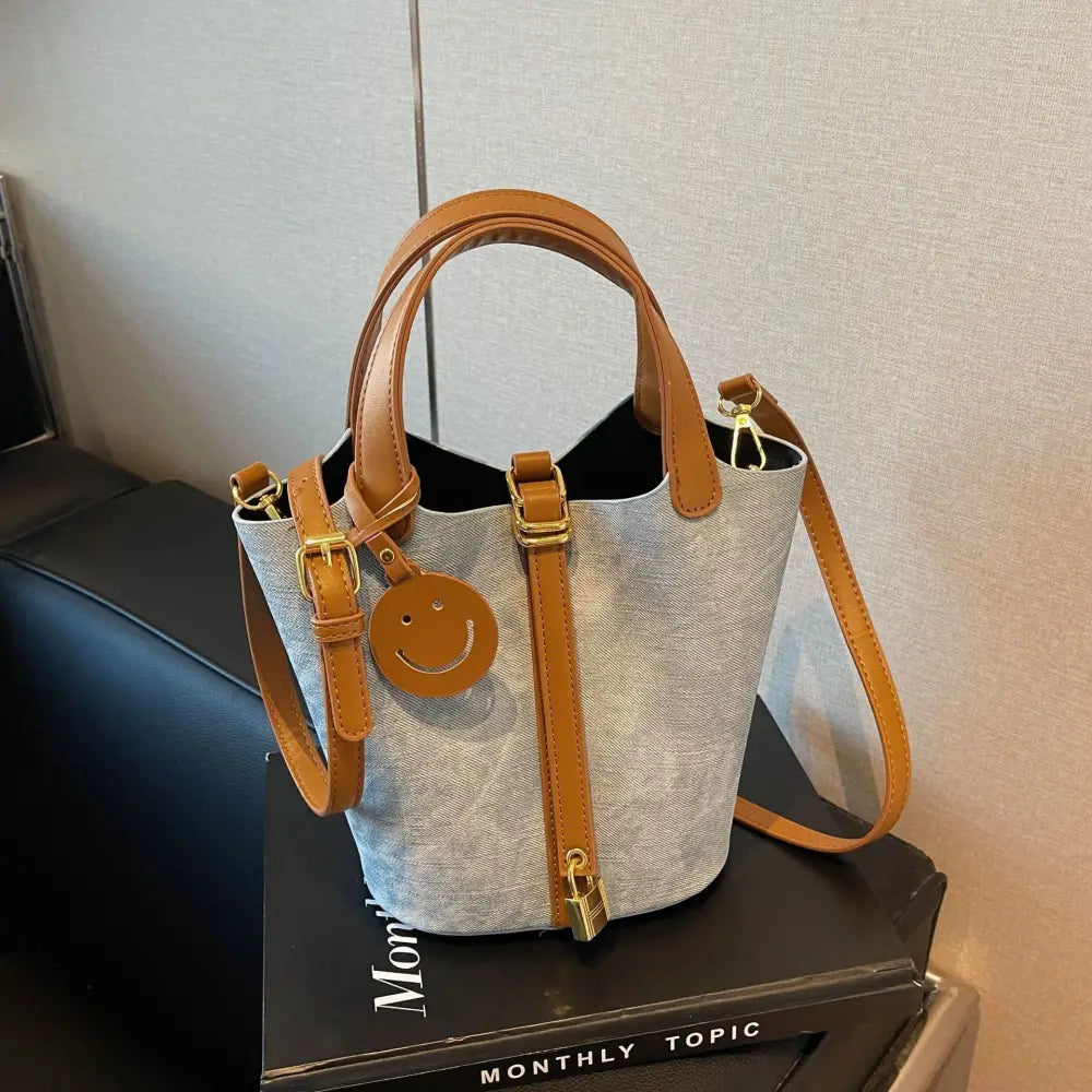 Soft PU Horizontal Square Bag with Camera Pocket and 3D Outer Pockets