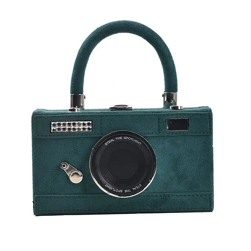 Soft PU Square Suitcase with Rivets and Multiple Color Options - Green