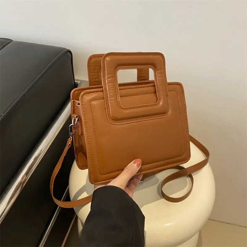 Soft PU Three Dimensional Pocket Handbag in Multiple Colors