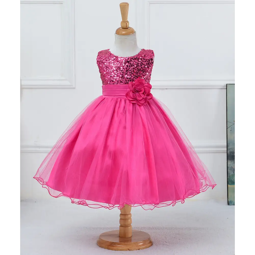 Sparkle Princess Dress - Rose red / 110cm