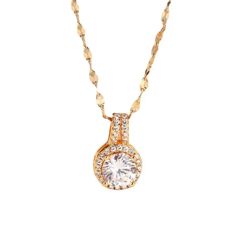 Sparkle Queen Necklace - Champagne Gold