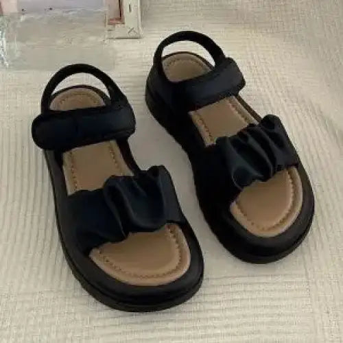 Sporty Summer Sandals for Women - Black / 35