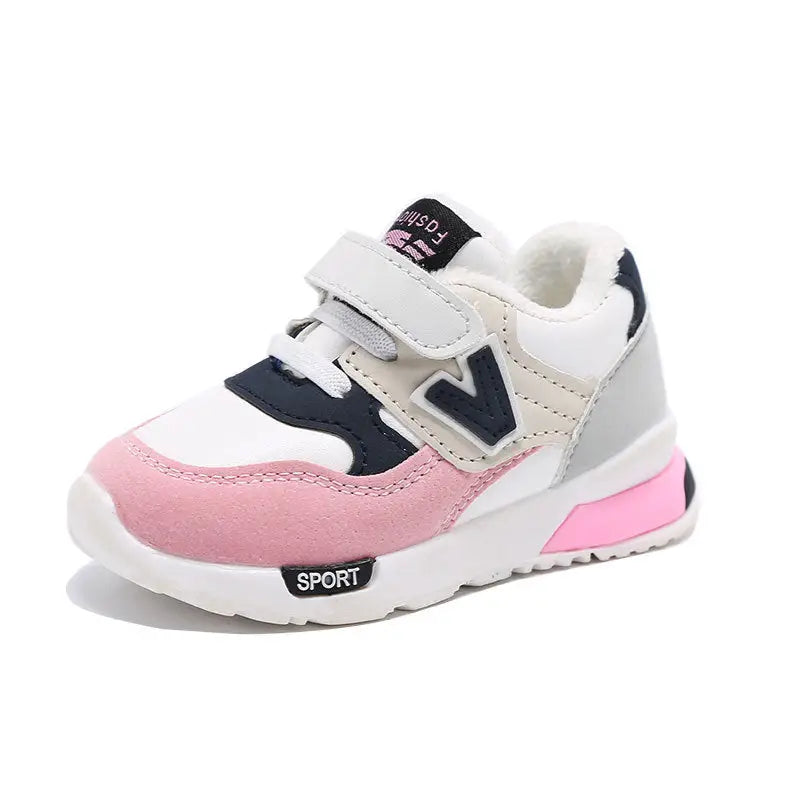 SprAut Kids Net Run Shoes - Pink plus velvet / 21