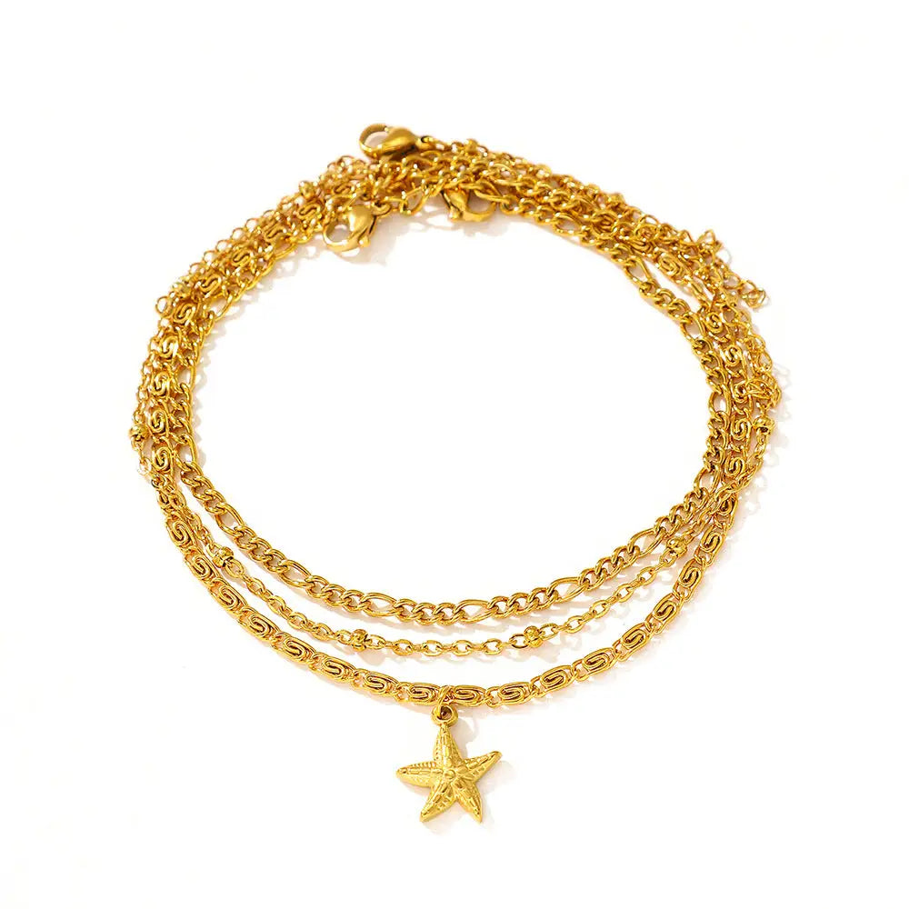 Starfish Chain Anklet