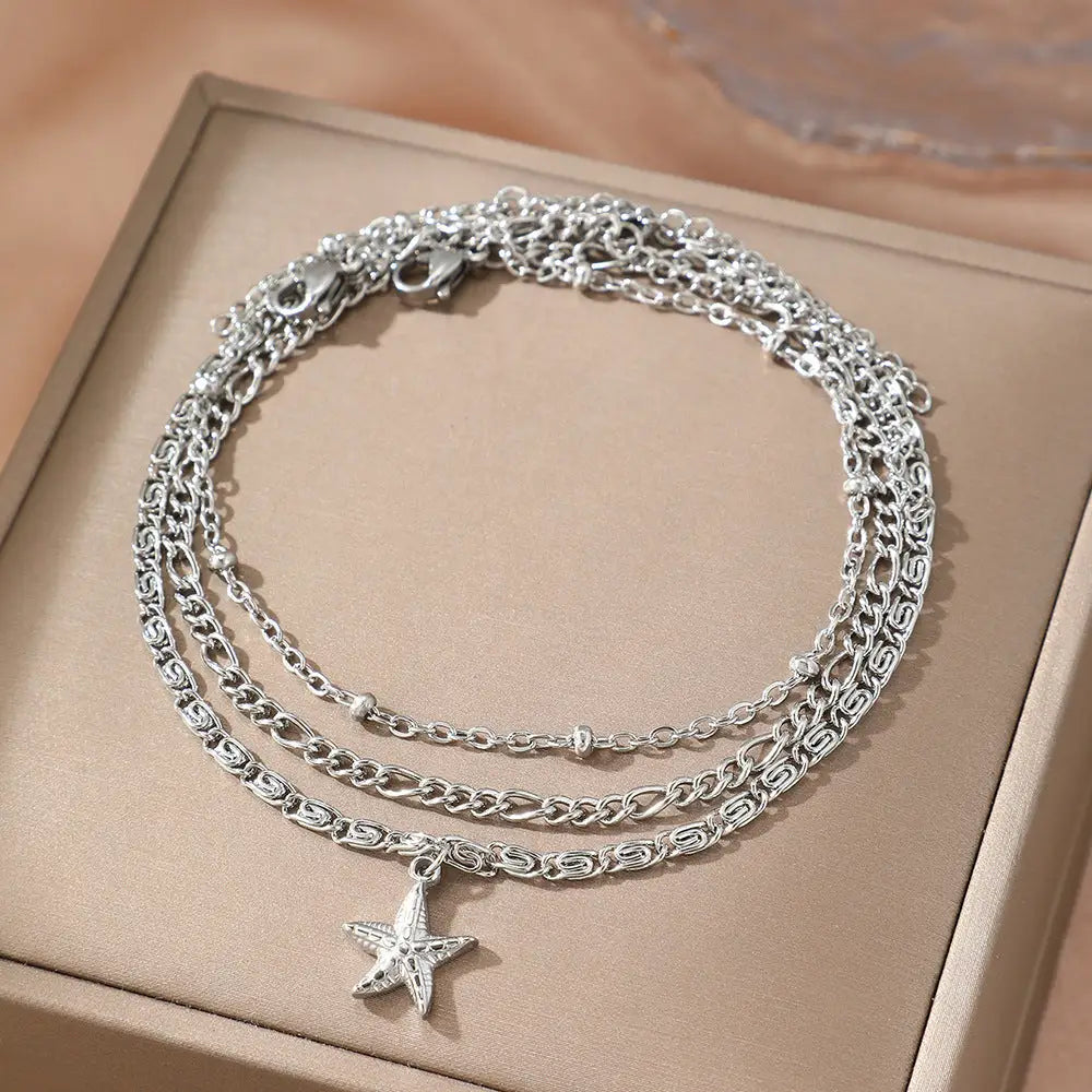 Starfish Chain Anklet
