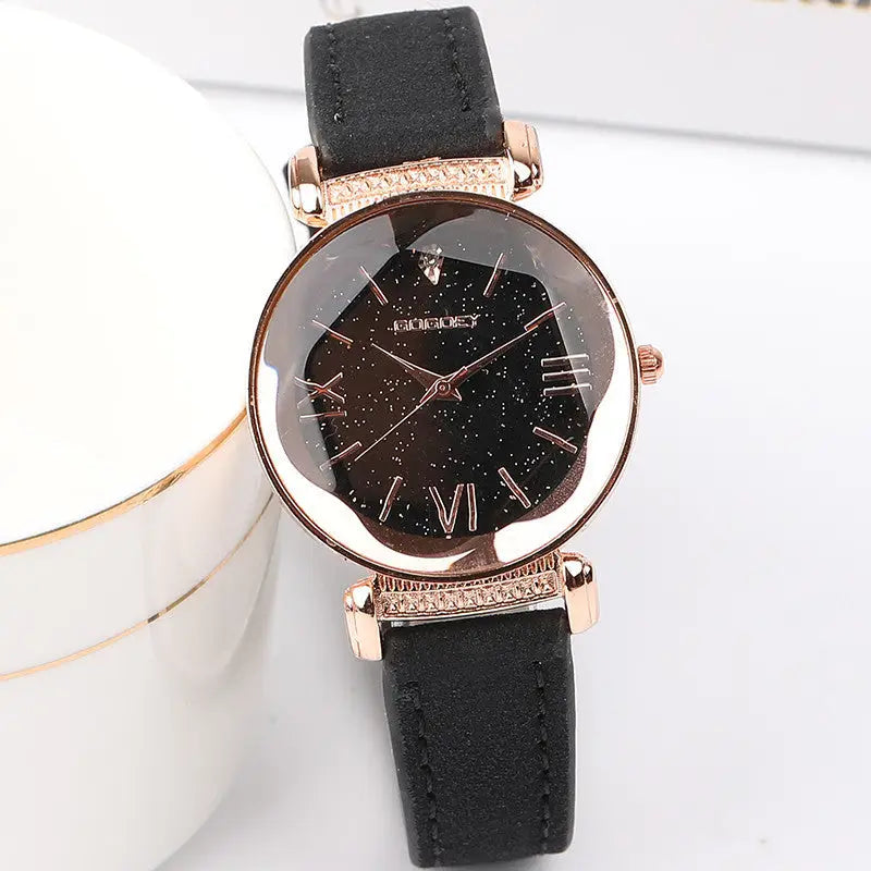 StellarElegance Women’s Watch - Black