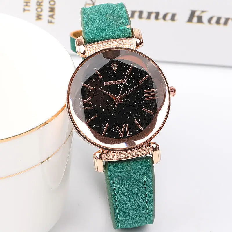 StellarElegance Women’s Watch - Green