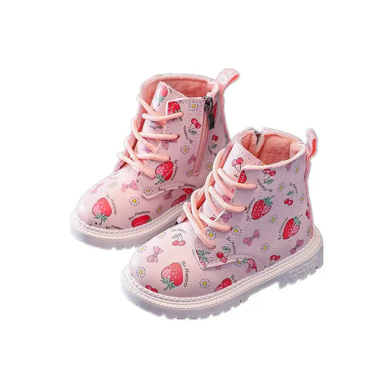 Strawberry Charm Girls’ Martin Boots