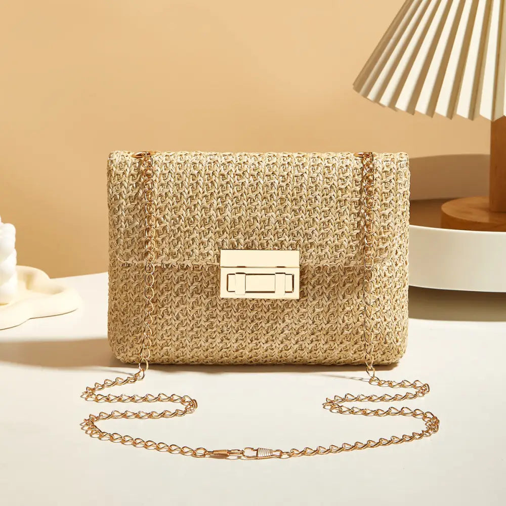StrawLock Square Bag - Khaki