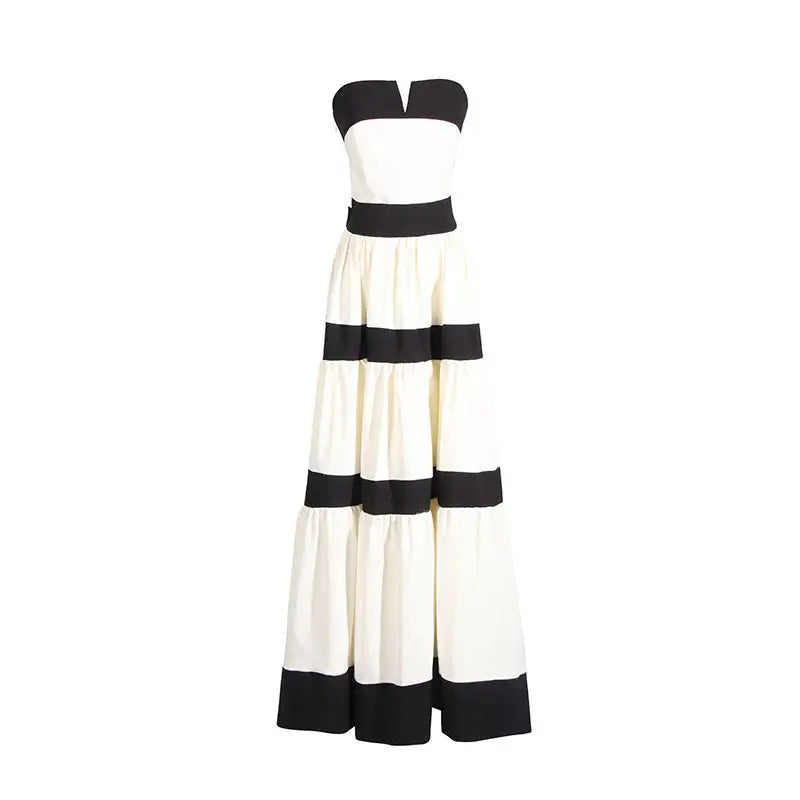 StripeBow Tube Dress