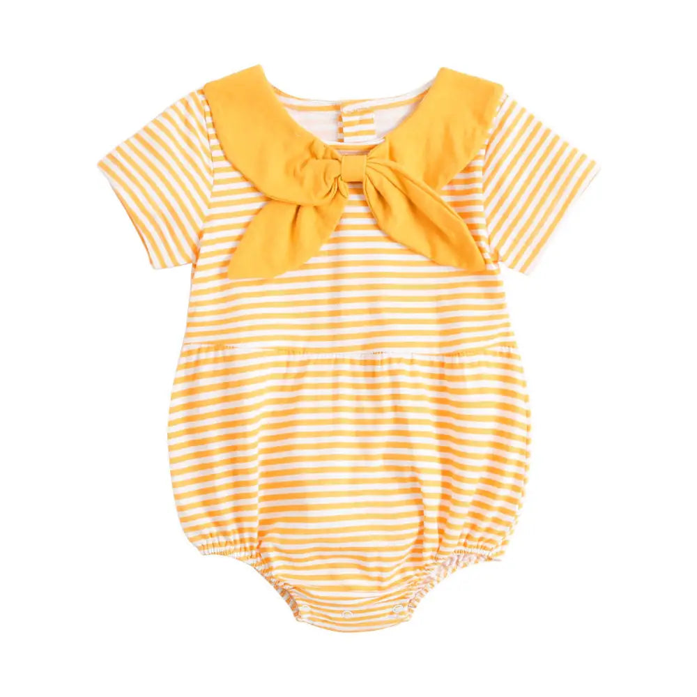 Stripey Newborn Onesie - Yellow / 0to6M