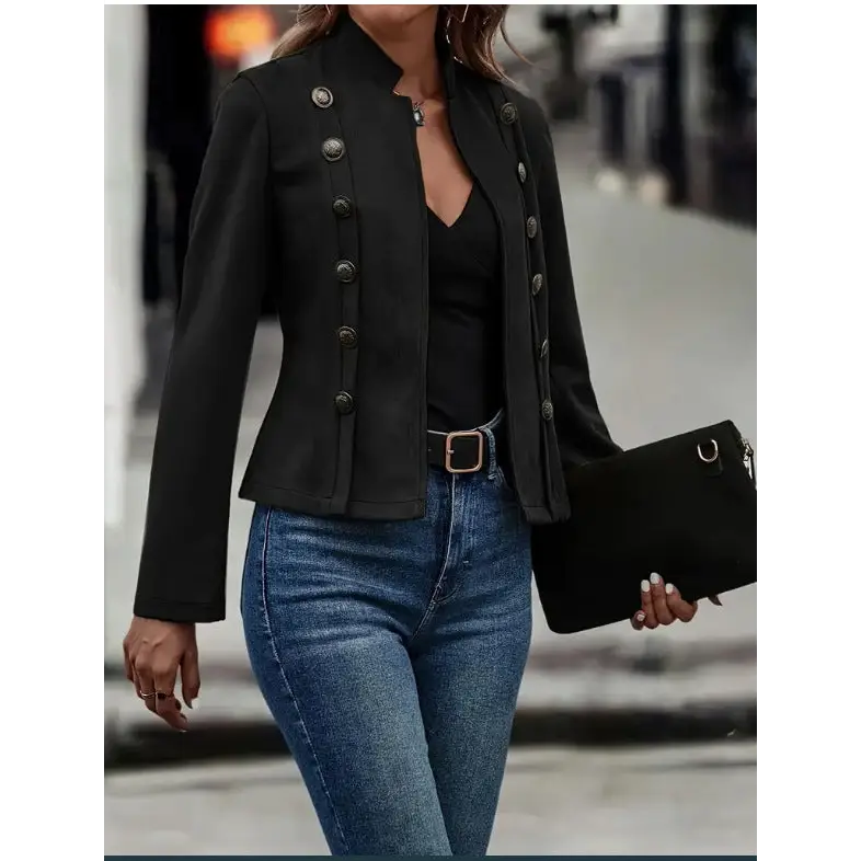 Suede Retro Double Breasted Jacket - 4