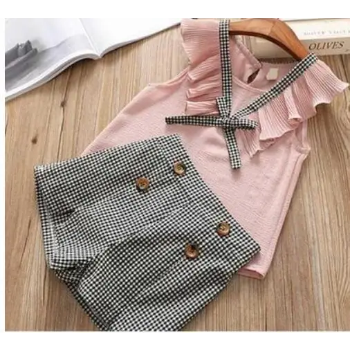 Summer Bow T-Shirt Set - BL1096 pink / 2T