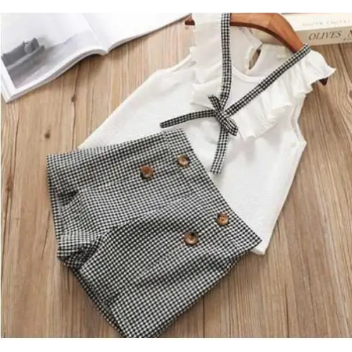 Summer Bow T-Shirt Set - BL1096 white / 2T