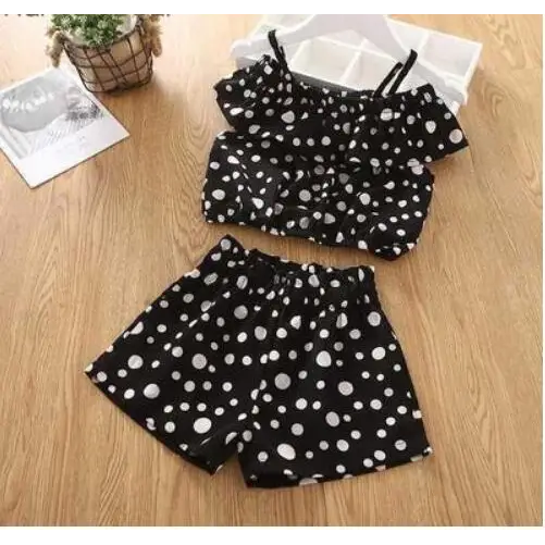 Summer Bow T-Shirt Set - BZ025 black / 2T