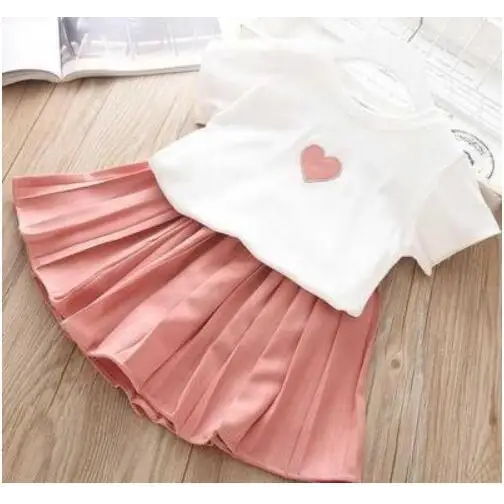 Summer Bow T-Shirt Set - BZ277 pink / 2T